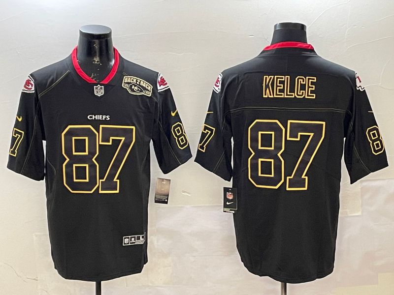 Men Kansas City Chiefs #87 Kelce Black Classic 2025 Nike Limited NFL Jersey style 5